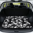 thumbnail image 1 of Xixirimido Universal Car Trunk Mat 29" x 39", All Weather Trunk Protection Durable Cargo Liner Mat Auto Interior Accessories Fit for Most Car Models, Starry White Skulls, 1 of 7