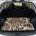 thumbnail image 1 of Xixirimido Universal Car Trunk Mat All Weather Trunk Protection Cargo Liner, Durable Non-slip Cargo Mat Rear Trunk Liner Car Accessories, Brown Leopard Cowhide, 1 of 7