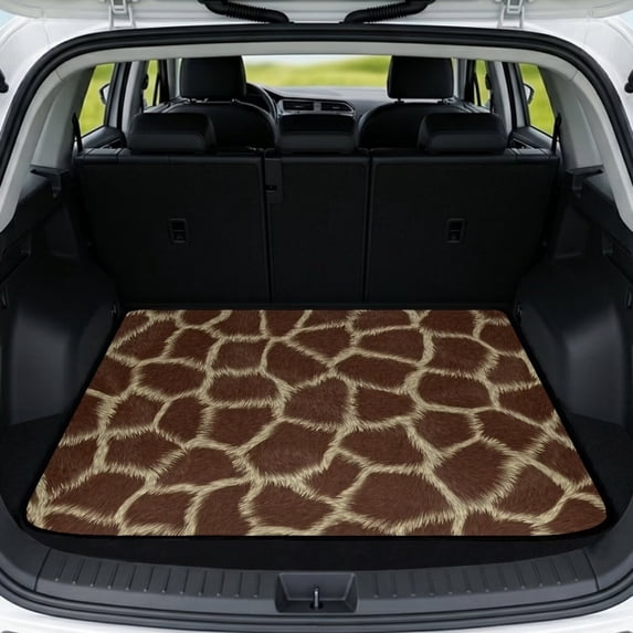 Xixirimido Universal Car Trunk Mat All Weather Trunk Protection Cargo Liner, Durable Non-slip Cargo Mat Rear Trunk Liner Car Accessories, Giraffe Skin