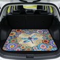 thumbnail image 1 of Xixirimido Universal Car Trunk Mat All Weather Trunk Protection Cargo Liner, Durable Non-slip Cargo Mat Rear Trunk Liner Car Accessories, Vibrant Boho Mandala Dragonfly, 1 of 7