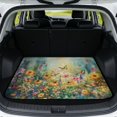 thumbnail image 1 of Xixirimido Universal Car Trunk Mat, All Weather Trunk Protection Cargo Liner Stylish Vehicle Interior Accessories Durable Cargo Mat 29" x 39", Butterfly Vibrant Sunflower, 1 of 7