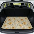 thumbnail image 1 of Xixirimido Universal Car Trunk Mat, All Weather Trunk Protection Cargo Liner Stylish Vehicle Interior Accessories Durable Cargo Mat 29" x 39", Cottagecore Sunflower Fern Leaf, 1 of 7