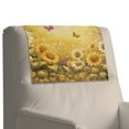 thumbnail image 1 of Xixirimido Vibrant Sunflower Butterfly Pattern Recliner Headrest Protector Leather Non Slip Headrest Covers for Recliners Sofa Headrest Covers Furniture Protector for Home, 2Pcs, 1 of 7