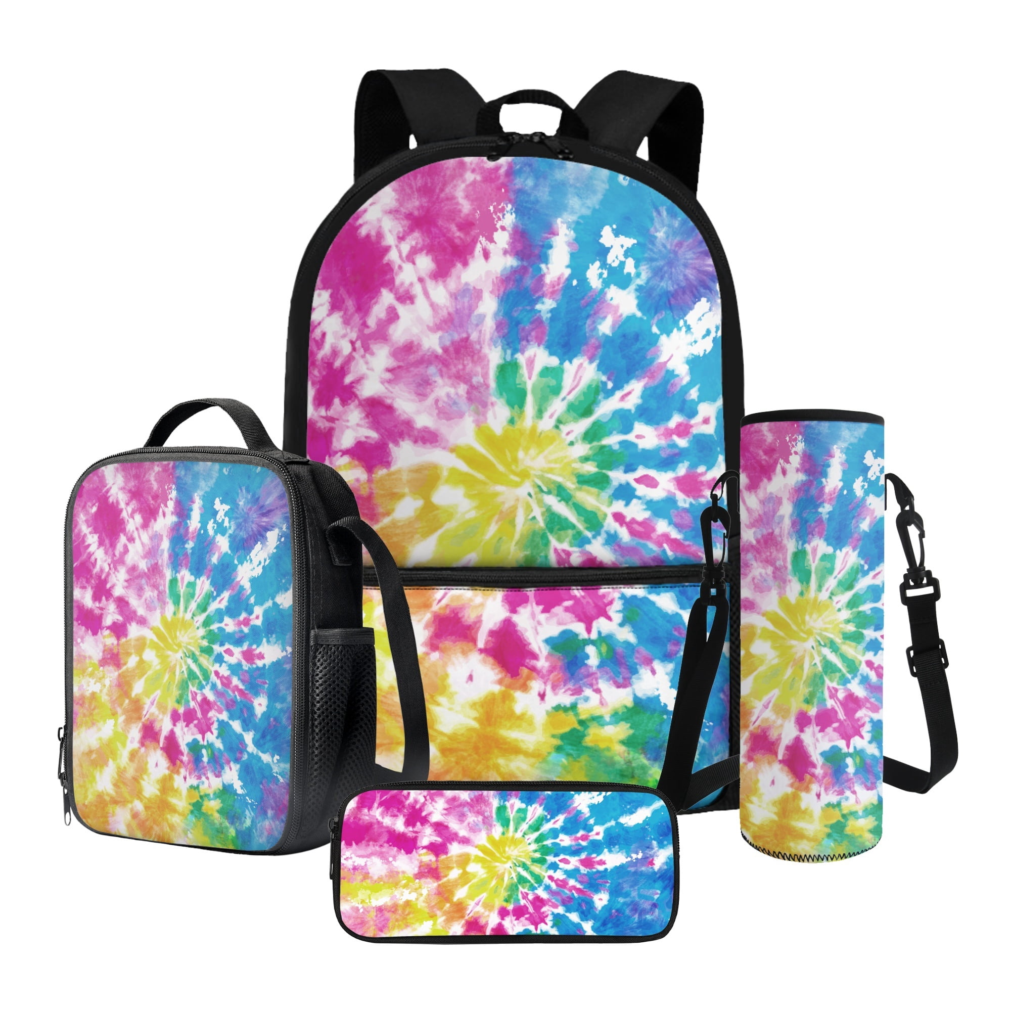 Colorful Tie-Dye Backpack and Wallet Set Tie Dye Personalized Purple Backpack Set at Gifts.com main image 3