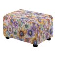 thumbnail image 1 of Xixirimido Vintage Boho Mandala Pattern Stretch Ottoman Cover Rectangle Footstool Slipcover Folding Storage Stool Protector Nonslip Footrest Ottoman Cover with Elastic Bottom, Small, 1 of 7