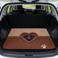 thumbnail image 1 of Xixirimido All Weather Car Trunk Mat 29" x 39" Decorative Cargo Liner, Heavy Duty Rear Trunk Protector Universal Auto Interior Accessories, Dachshund Leather Heart Paw, 1 of 7
