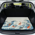 thumbnail image 1 of Xixirimido All Weather Car Trunk Mat 29" x 39" Decorative Cargo Liner, Heavy Duty Rear Trunk Protector Universal Auto Interior Accessories, Koi Fish Sea Wave, 1 of 7