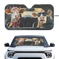 thumbnail image 1 of Xixirimido Windshield Sun Shade for Car SUV Truck Foldable Sunshade for Car Windshield Block UV Rays Keep Your Vehicle Cool Car Interior Accessories, Cute Cow, 1 of 8