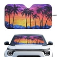thumbnail image 1 of Xixirimido Windshield Sun Shade for Car SUV Truck Foldable Sunshade for Car Windshield Block UV Rays Keep Your Vehicle Cool Car Interior Accessories, Palm Trees Sunset Glow, 1 of 8