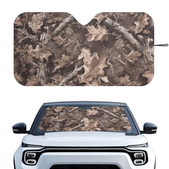 Xixirimido Windshield Sunshade for Car Foldable Front Window Cover Sun Shade Sun Visor Block UV Rays Universal Fit Automotive Accessories, Retro Tree Camouflage