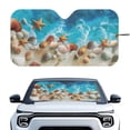 thumbnail image 1 of Xixirimido Windshield Sunshade for Car Foldable Front Window Cover Sun Shade Sun Visor Block UV Rays Universal Fit Automotive Accessories, Sea Starfish Shell Conch, 1 of 8