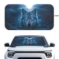 thumbnail image 1 of Xixirimido Windshield Sunshade for Car Foldable Front Window Cover Sun Shade Sun Visor Block UV Rays Universal Fit Automotive Accessories, Wolf, 1 of 8