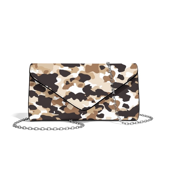 Xixirimido Women Evening Bags Leather Clutch Bag Purses Formal for Wedding Party Envelope Bags Crossbody Clutches with Chain Strap, Leopard Print
