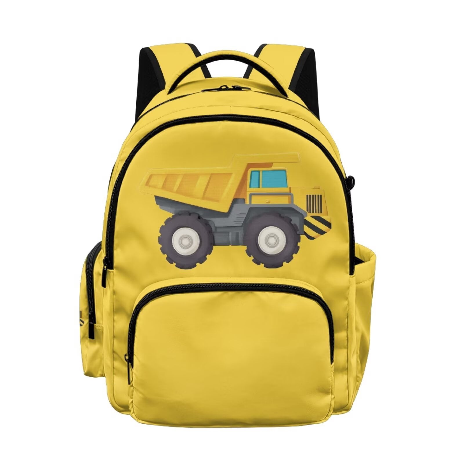 Xixirimido Yellow Cartoon Trunk Print 17" School Backpack for Girls Boys High School Book Bag Cute Backpack Lightweight Middle School Back Pack Daypack Elementary
