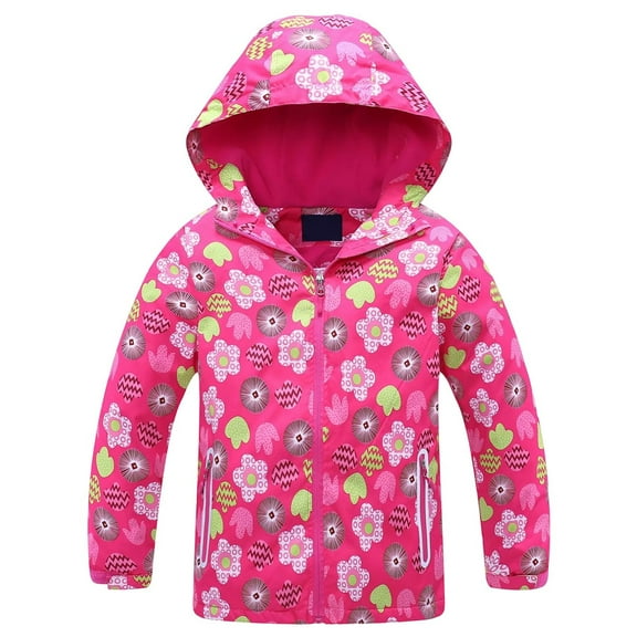 Xiyon Kids Coat Girls Windproof Warm Trench Coat Winter Thermal Outerwear Jacket For Kids Youth Medium Big Size Children 7-8 Years