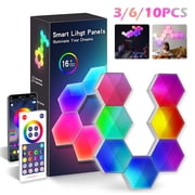 Xiyztok Hexagon RGB LED Wall Lights Music Sync Smart APP Control USB Powered Wall Light