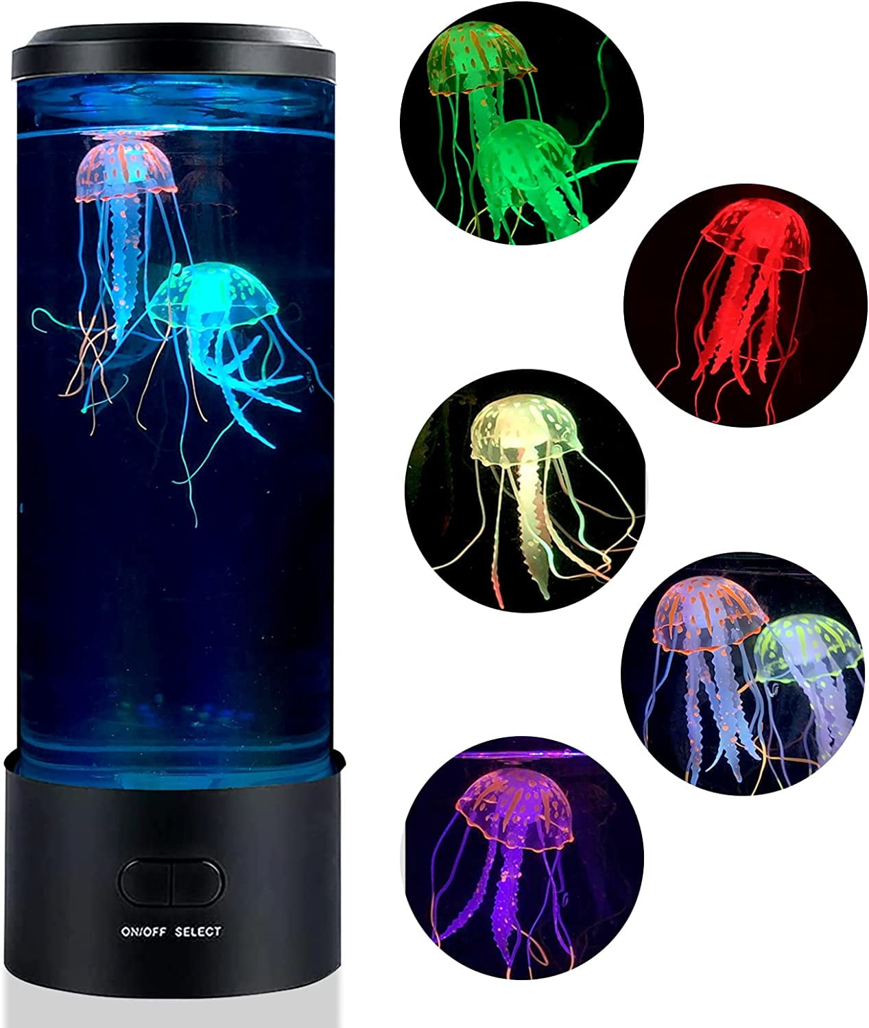 Xiyztok Jellyfish Lava Lamp, Round Jellyfish Lamp with 7 Color Changing