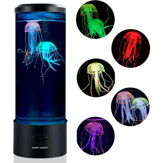 Xiyztok Jellyfish Lava Lamp, Round Jellyfish Lamp with 7 Color Changing