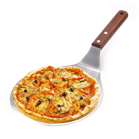 Xiyztok Large Pizza Peel 13” x 6.5” Stainless Steel Round Pizza Paddle(Total length: 13in, shovel: 6.5in)