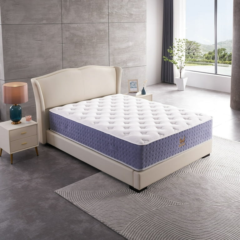 Xizz 14 inch King Mattress Cooling Gel Memory Foam Spring Hybrid Medium Firmness Boxed Walmart
