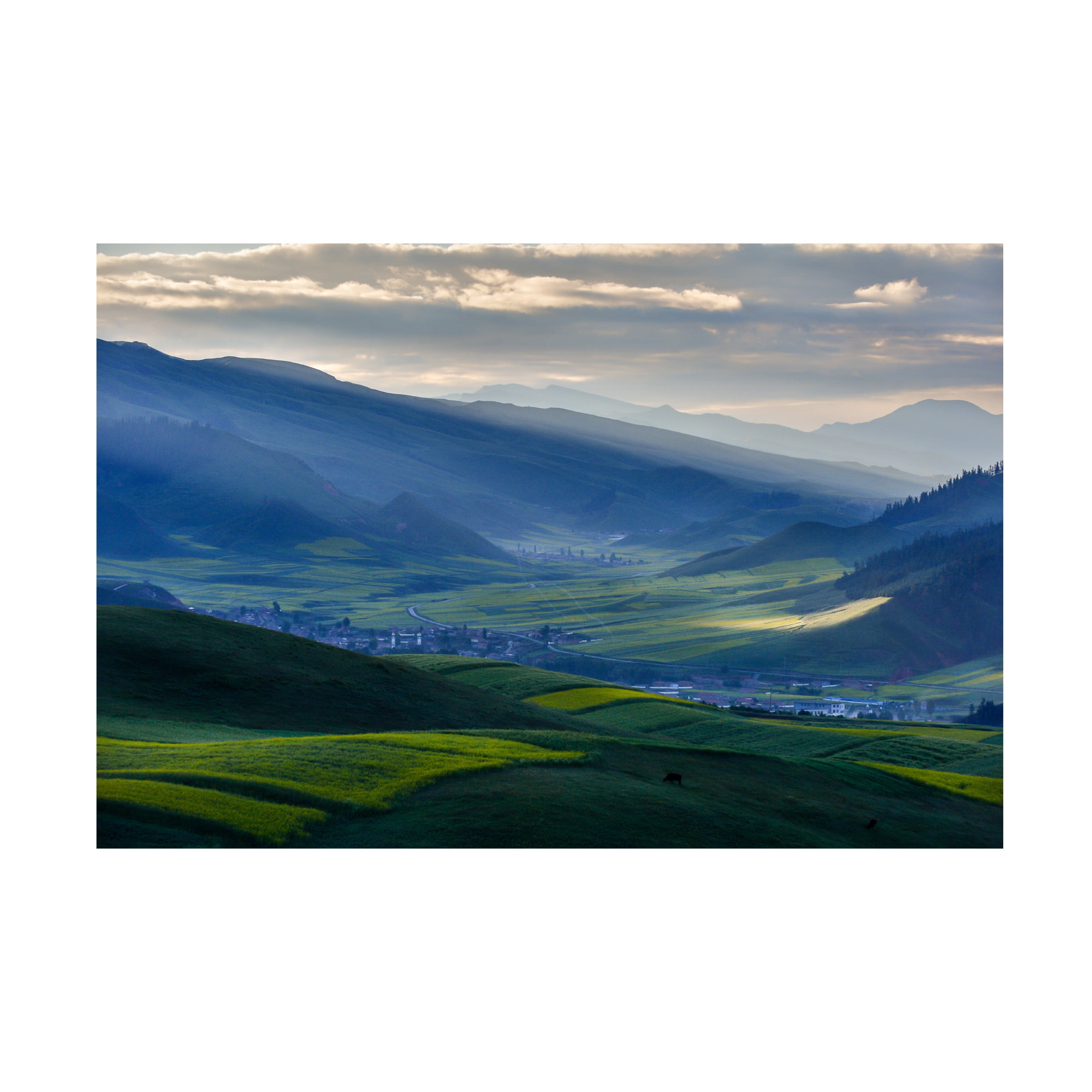 Xj Li 'aisles and clouds' Canvas Art
