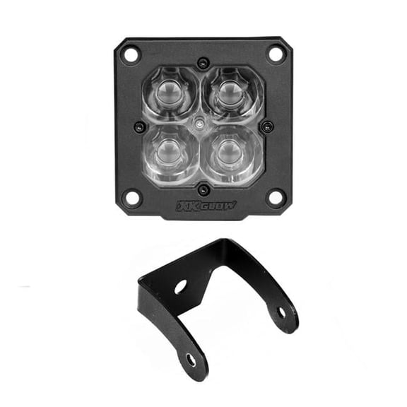 Xk Glow Xk065002-S-Kit 2Pc Flush Mount Led Cube Light W/ Rgb Accent Light