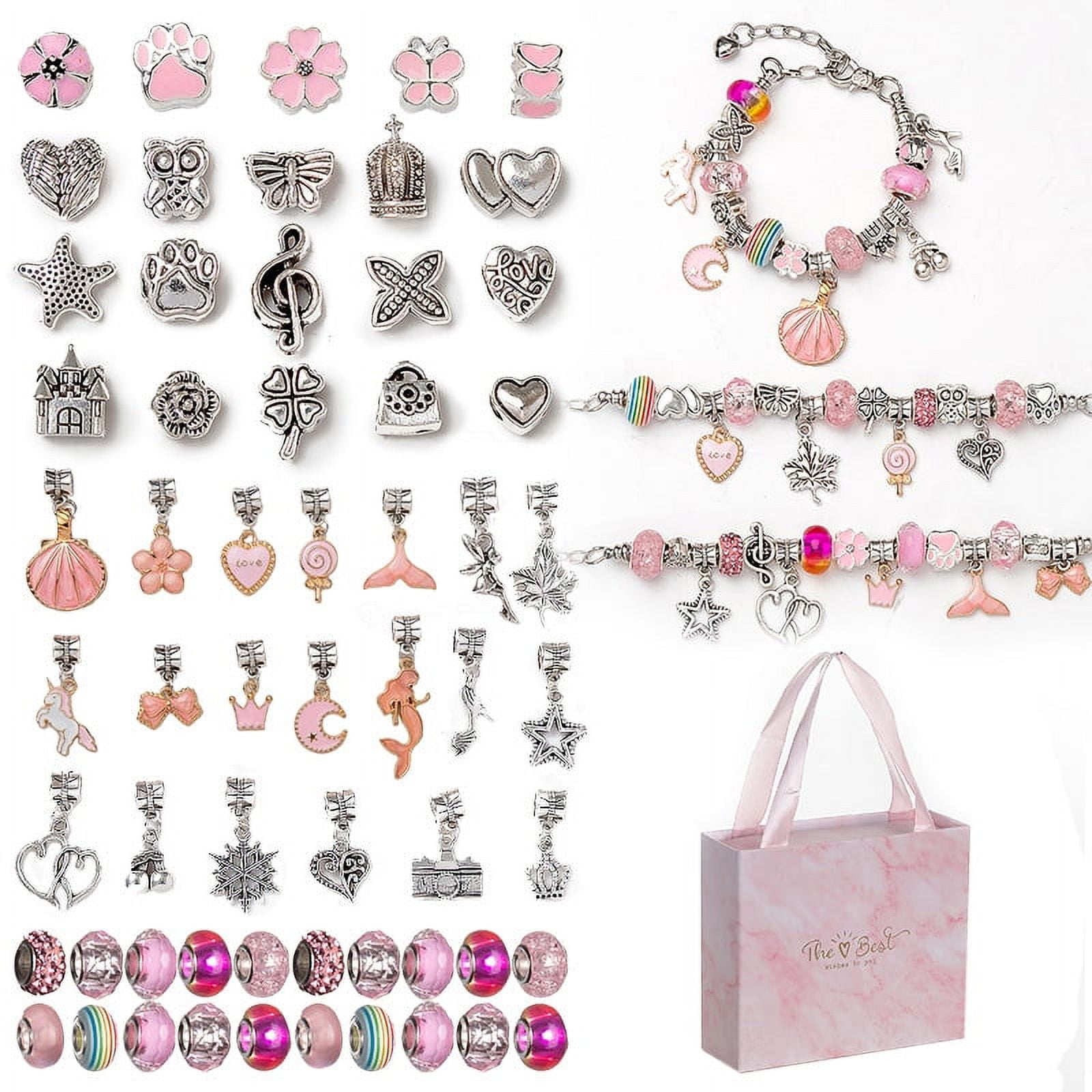  Charm Bracelet Making Kit, Flasoo Jewelry Kit with