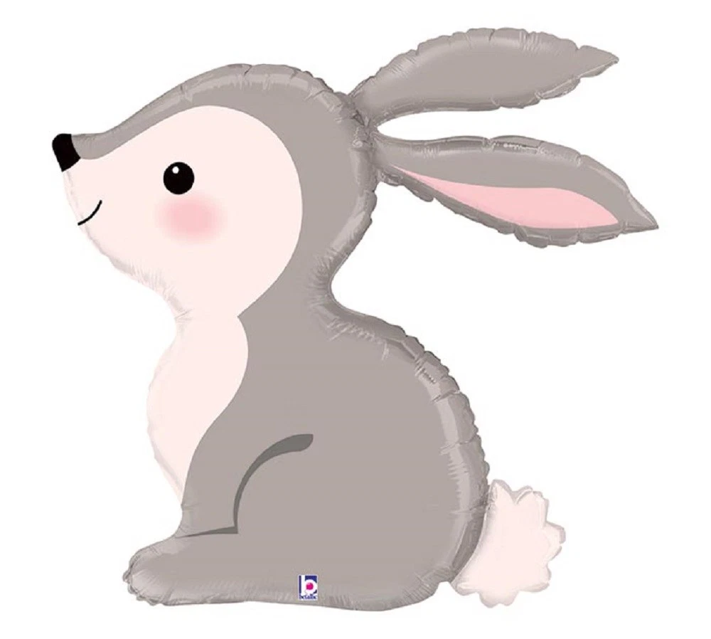 Xl 36" Woodland Bunny Rabbit Balloon Super Shape Mylar Foil Party Decoration