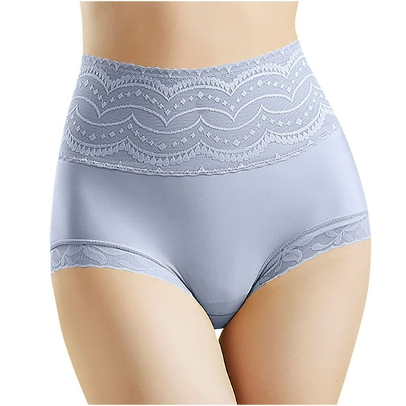 Xl Cotton Underwear Women Plus Size Cotton Panties, Women's New Solid Color Lace Pattern High-waisted Breathable Panties