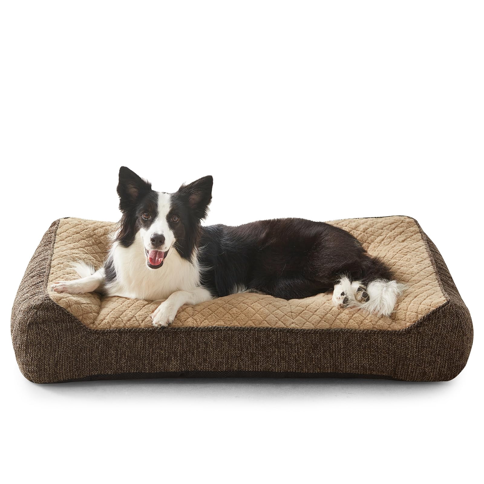 Xl Dog Beds Large Sized  Extra Thick Supportive Big Dogs Couch Bed With Sides Ultra Soft Pet Sofa For Brown 38''x28''
