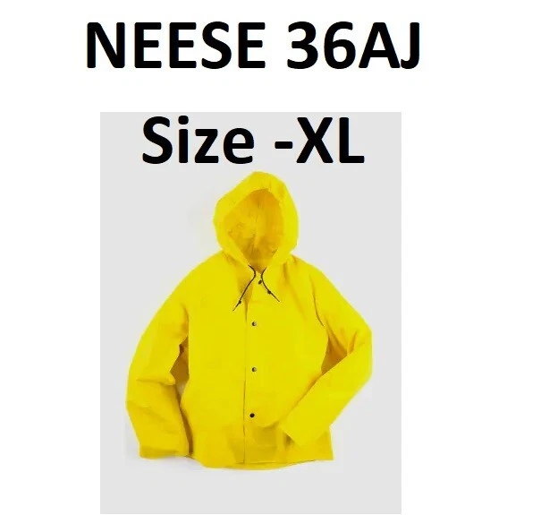 FORGE Xl - Neese 36Aj Protective Yellow Rainwear Jacket - Flame Resistant With Hood Hr