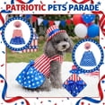 thumbnail image 1 of Xl Size, Pack Of 2 Patriotic Star Stripe Dog Set With Garment And Hat, Festive Cotton Pet Outfit For Independence Day Holiday Dress Up Photo Shoots And Parades, 1 of 5