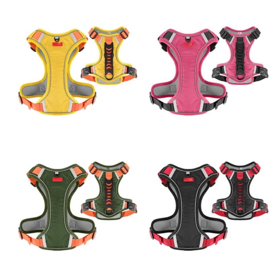 Xl Size, Reflective Adjustable No Pull Dog Harness With Gps Locator Slot, Breathable Padded Escape Proof Harness For Outdoor Walking Training For Family