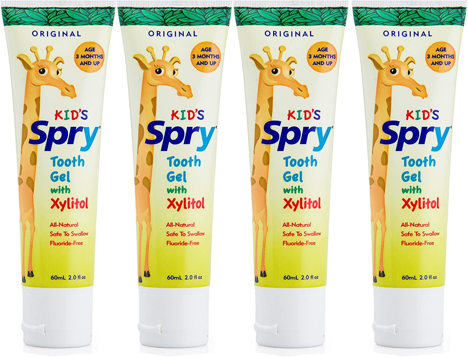 Xlear Kid's Spry Tooth Gel with Xylitol 2 fl oz Gel(Pack of 4)