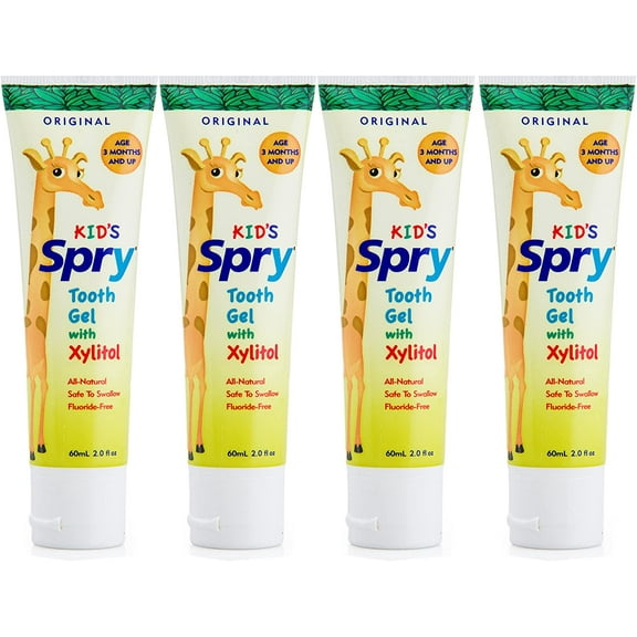 Xlear Kid's Spry Tooth Gel with Xylitol 2 fl oz Gel(Pack of 4)