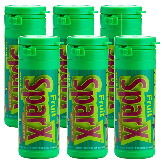 Xlear SparX Xylitol Sugar-Free Hard Candy For Oral Care, Dry Mouth, Fruits Flavor 1.06 Oz, 6 Pack