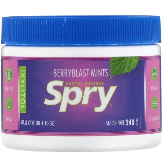 Xlear, Spry, Berryblast Mints, Sugar Free, 240 Count Pack of 2