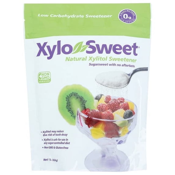 Xlear XyloSweet Non-GMO Xylitol Sweetener, Natural Sugar Substitute Granules, 1 Pound Bag 1 pack