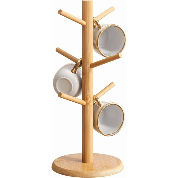 Xlhshop Coffee Mug Holder Tree with 6 Hooks, Countertop Cup Rack for Home Storage