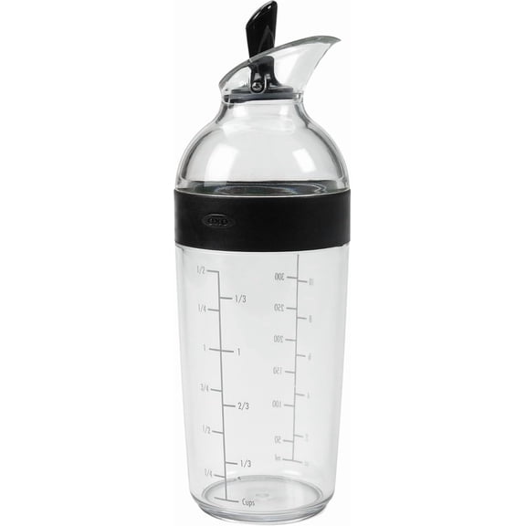 Xlhshop Large Clear Salad Dressing Shaker, Leak-Proof Mixer Bottle with Measurement Marks