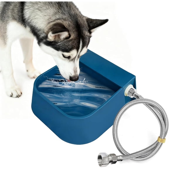 Xlhshop Outdoor Automatic Pet Water Dispenser with Anti-Bite Pipe, Livestock Water Trough for Dogs & Goats