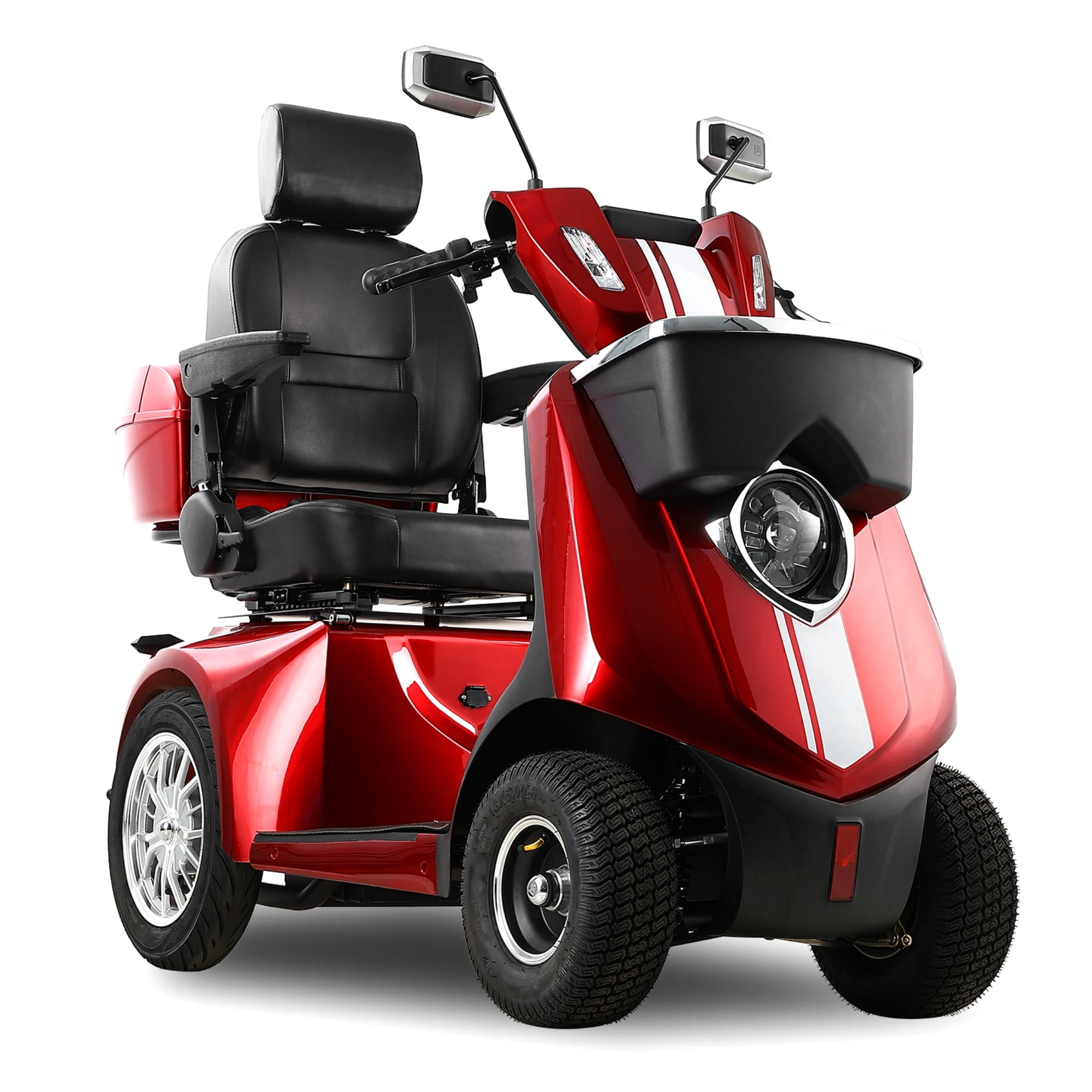 Xlluproid 1000W Heavy-Duty 4 Wheel Mobility Scooter - 500LBS Capacity All Terrain Electric Cart for Seniors,Adults,Red