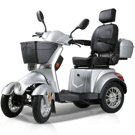 Xlluproid All Terrain Mobility Scooter,500lbs Capacity - 800W,Handicap Scooter for Seniors & Adults,Silver
