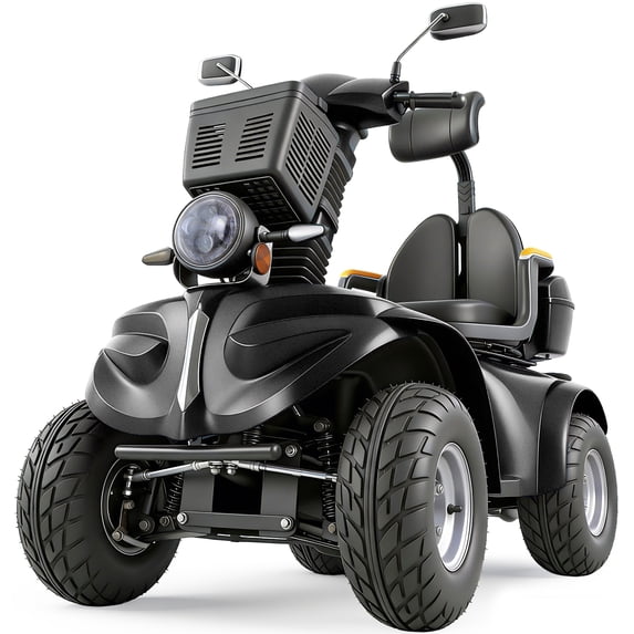 Xlluproid Heavy Duty 4 Wheel Mobility Scooter,500 lbs Capacity All Terrain Electric Scooter for Adults & Seniors,Black