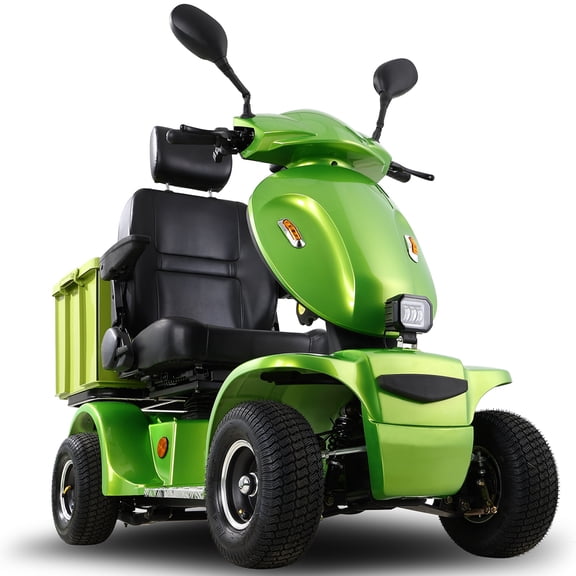 Xlluproid Heavy Duty Electric Mobility Scooter,1000W All Terrain 4 Wheel Powered Scooters for Seniors and Adults,Green