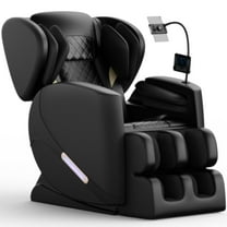 Xlluproid L-Shaped Massage Chair,Recliner with Zero Gravity with Full Body Air Pressure,5 Preset Automatic Modes and A Retractable Footstool,Black