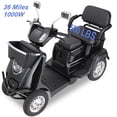 thumbnail image 1 of Xlluproid Mobility Scooters,2 Seater Electric Scooter Mobility Scooter for Adults& Seniors 1000W,Heavy-Duty 4 Wheel ,Adjustable Seat 500lbs Capacity,Black, 1 of 9