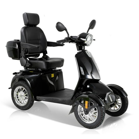 Xlluproid Heavy-Duty All Terrain 4-Wheel Mobility Scooter, Black, 500 lb Limit