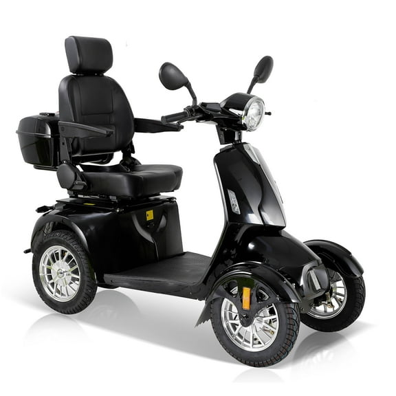 Xlluproid Heavy-Duty All Terrain 4-Wheel Mobility Scooter, Black, 500 lb Limit