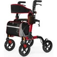 thumbnail image 1 of Xlluproid Rollator Walker with Seat,350 lb Weight Capacity,18" Big Seat,8" All-Terrain Wheels,6-Level Adjustable Height,Lightweight Aluminum Frame Rollator Walkers for Seniors, 1 of 6
